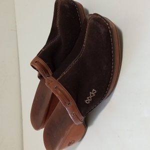 Women's Timberland Brown Suede Clogs Size 9M Genuine Leather